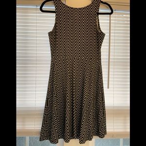 Black and white patterned sun dress